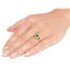 Pierścionek zaręczynowy z zielonym kamieniem 585