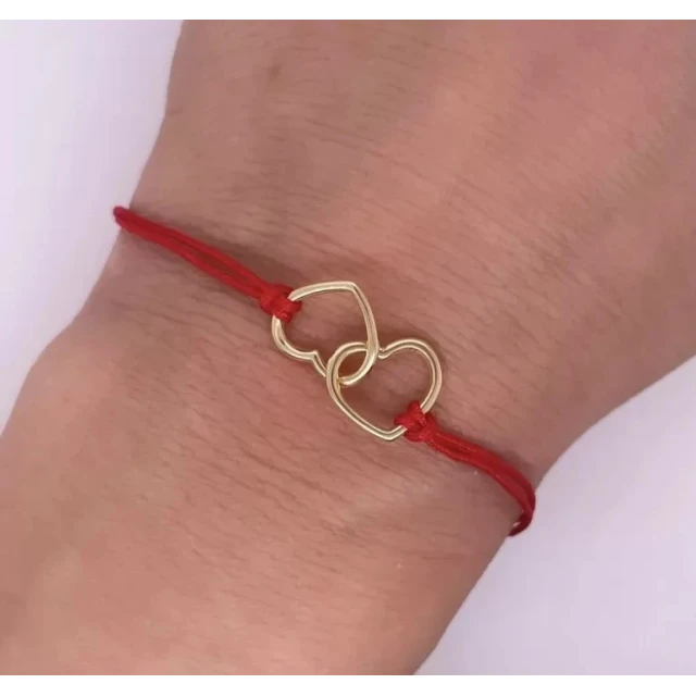 Vergoldetes Armband Red STRING HEART