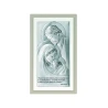 Obraz Św. Rodzina z Cytatem Jana Pawła II na Podwójnym Białym Drewnie