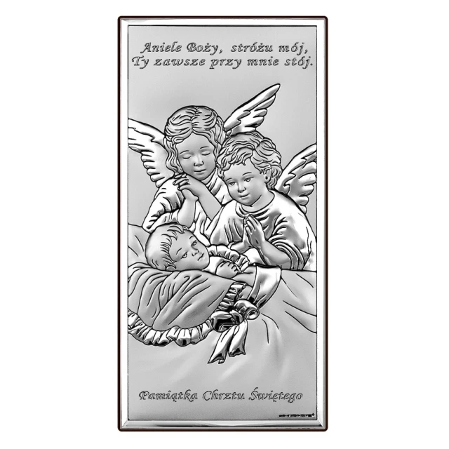 Bild von Engeln über dem Kind mit einer Bildunterschrift