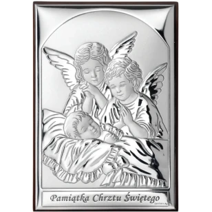 Obrazek Aniołki nad Dzieckiem "Pamiątka Chrztu Św."