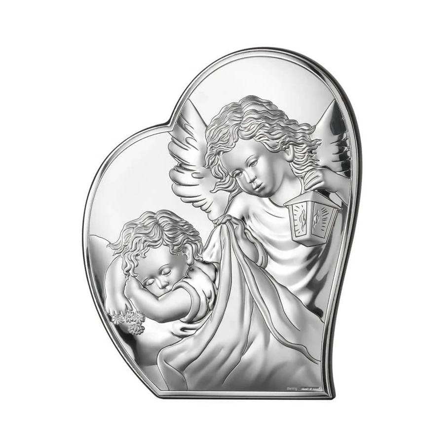 Obrazek Aniołek w Sercu z Modlitwą "Aniele Boży"