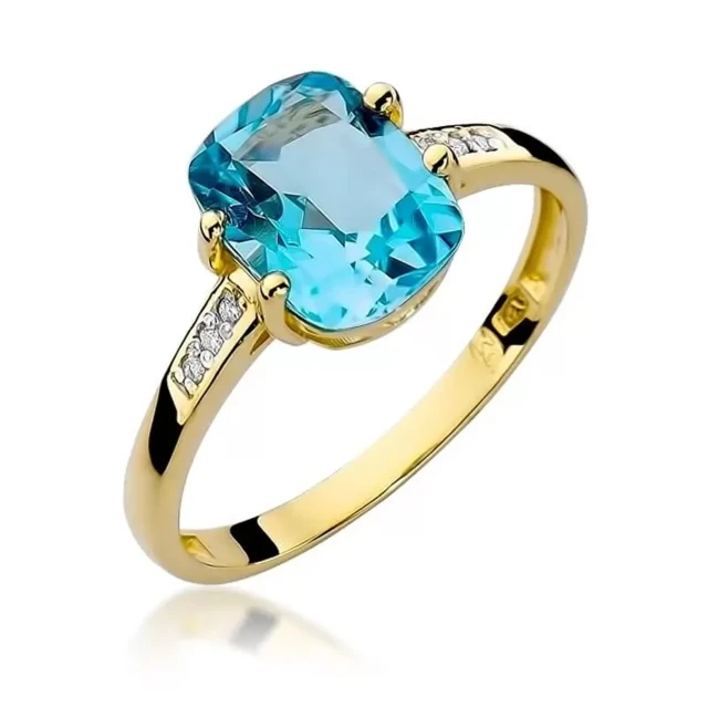 Goldring 585 mit Diamanttopaz 2,40ct