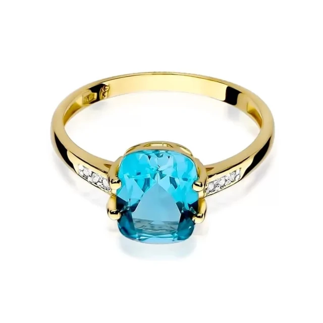 Goldring 585 mit Diamanttopaz 2,40ct