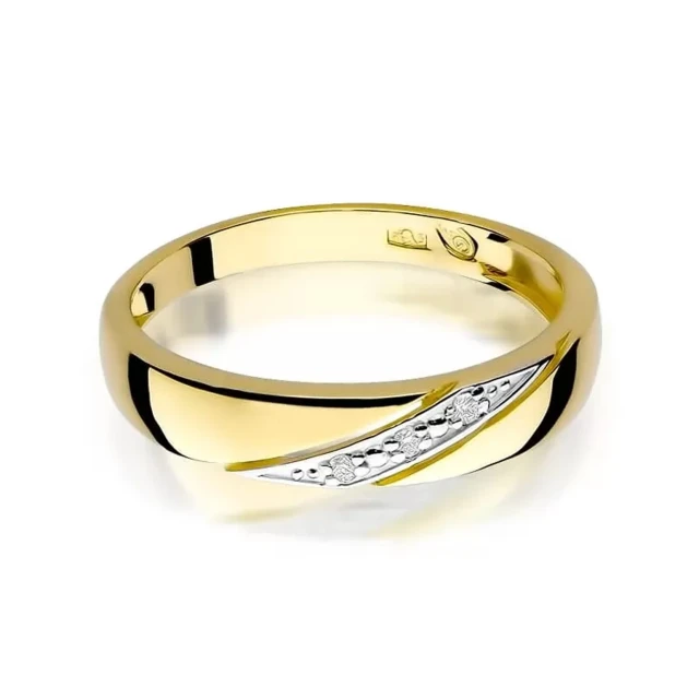 Gold Ring 585 mit Diamant Diamant Diamant 0.02ct