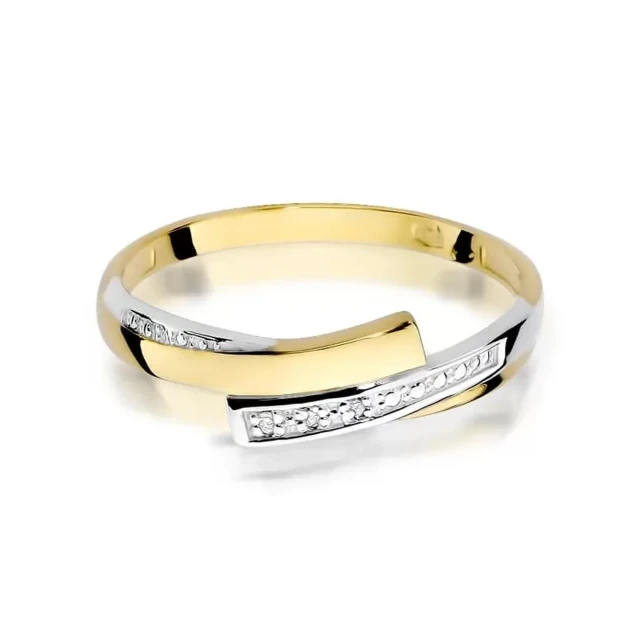 Gold Ring 585 mit Diamant Diamant Diamant 0.02ct