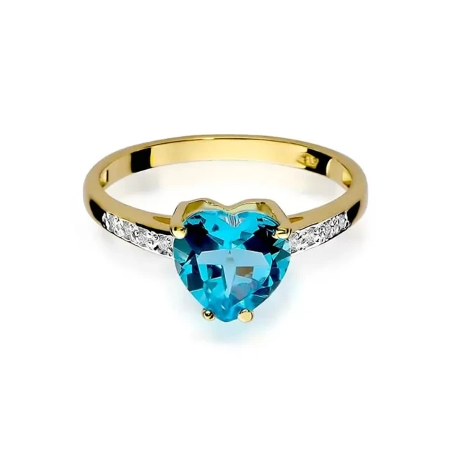 Gold ring 585 mit diamanttopaz 1,20ct