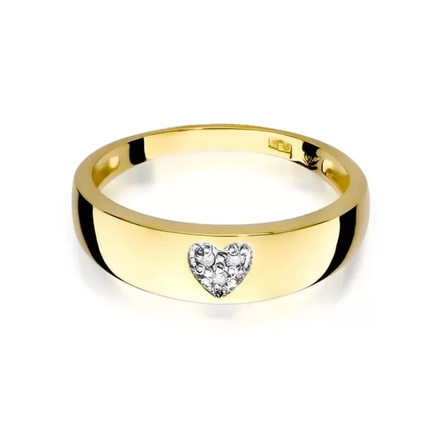 Gold Ring 585 mit Diamant Diamant Diamant 0.03ct