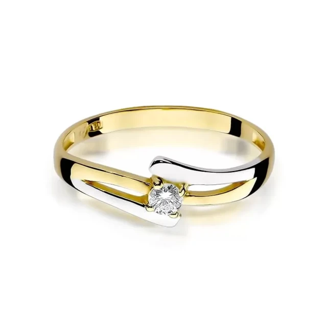 Gold Ring 585 mit Diamant Diamant Diamant 0.08ct