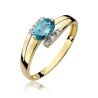 Goldener Diamantring EY-119 Topas | ergold