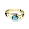 Goldener Diamantring EY-119 Topas | ergold