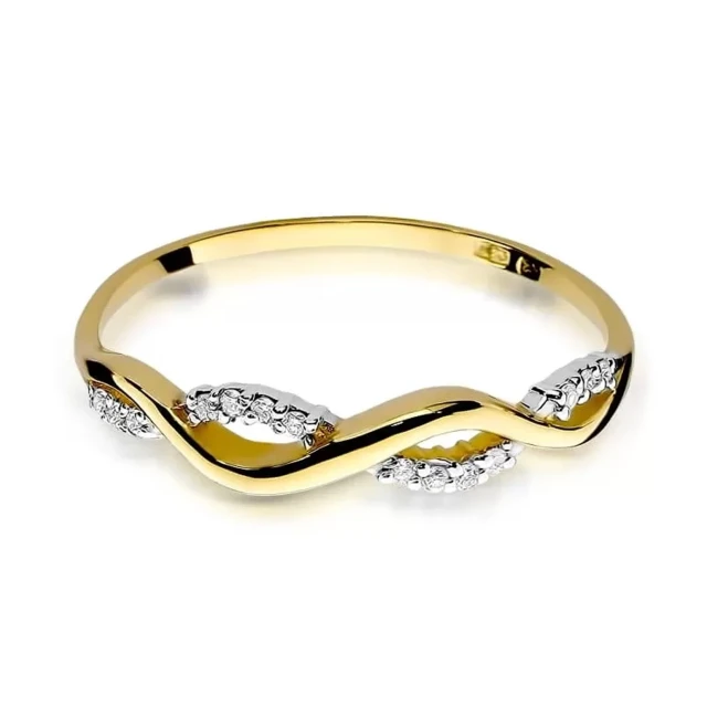 Gold Ring 585 mit Diamant Diamant Weiß 0.07ct