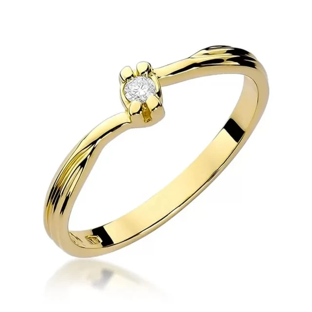 Gold Ring 585 mit Diamant Diamant Diamant 0.04ct