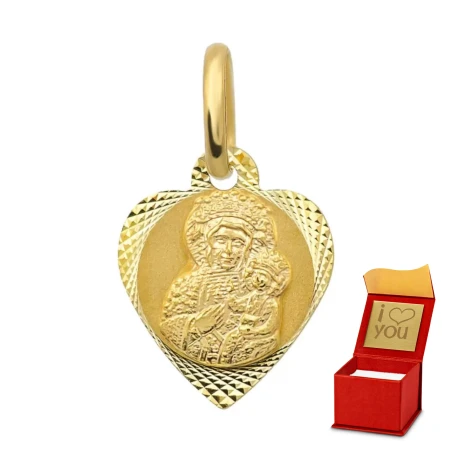 Medalik Matka Boska Częstochowska serce pr. 585