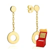 ⭐ Ohrringe Goldring an einer Kreiskette ♥ aufgehängt Ergold