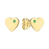 ⭐ Ohrringe goldenes Herz mit grünem Zirkonia an der Seite ♥ des Ergold