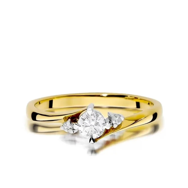 Gold Ring 585 mit Diamant Diamant Diamant 0.28ct