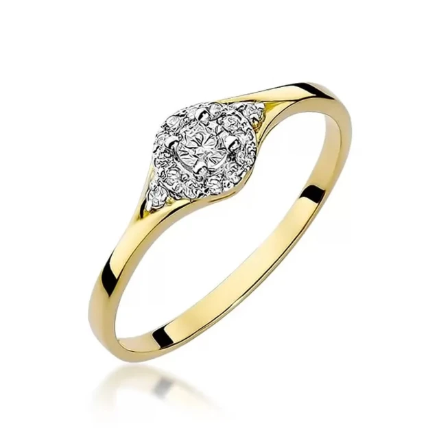 Gold Ring 585 mit Diamant Diamant Diamant 0.17ct