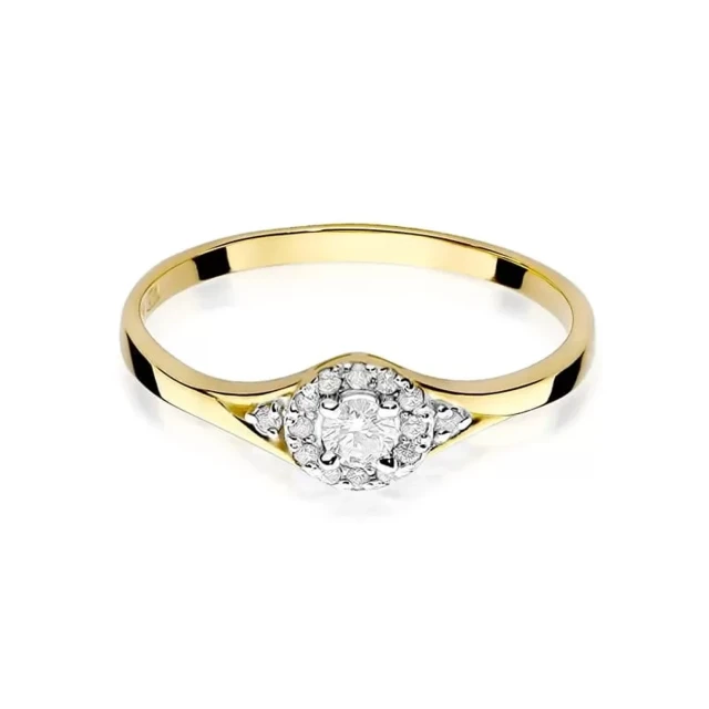 Gold Ring 585 mit Diamant Diamant Diamant 0.17ct