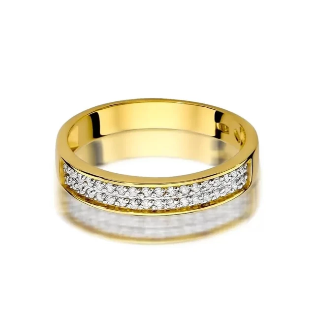 Gold Ring 585 mit Diamant Diamant Diamant 0.18ct