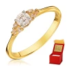Zaręczynowy złoty pierścionek z Cyrkoniami próba 585 P3.1556P | ERgold