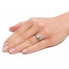 Srebrny pierścionek zaręczynowy Cyrkonie Błękitny PS3.1573 | ERgold