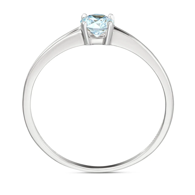 Srebrny pierścionek Zaręczynowy  Błękitny Kamień
