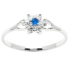 Srebrny pierścionek piękny Kwiat szafirowy kamień PS3.1292n | ERgold