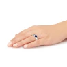 Srebrny pierścionek z dużym szafirowym kamieniem PS3.1615n | ERgold