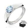 Srebrny pierścionek z dużym błękitnym kamieniem PS3.1615a | ERgold