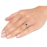 Asymetryczny srebrny pierścionek szafirowy PS3.1534n | ERgold