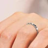 Srebrny pierścionek serca białe cyrkonie PS3.1663| ERgold