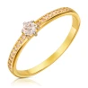 Złoty pierścionek z białymi cyrkoniami próba 585 P1.7752P| ERgold