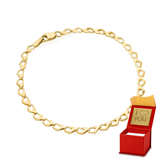 Bransoletka złota z kolekcji "SIMPLE FANTASY HEARTS"
