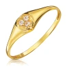 Goldener Zirkonia Herzring P1.965 | ergold