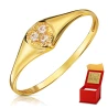 Goldener Zirkonia Herzring P1.965 | ergold