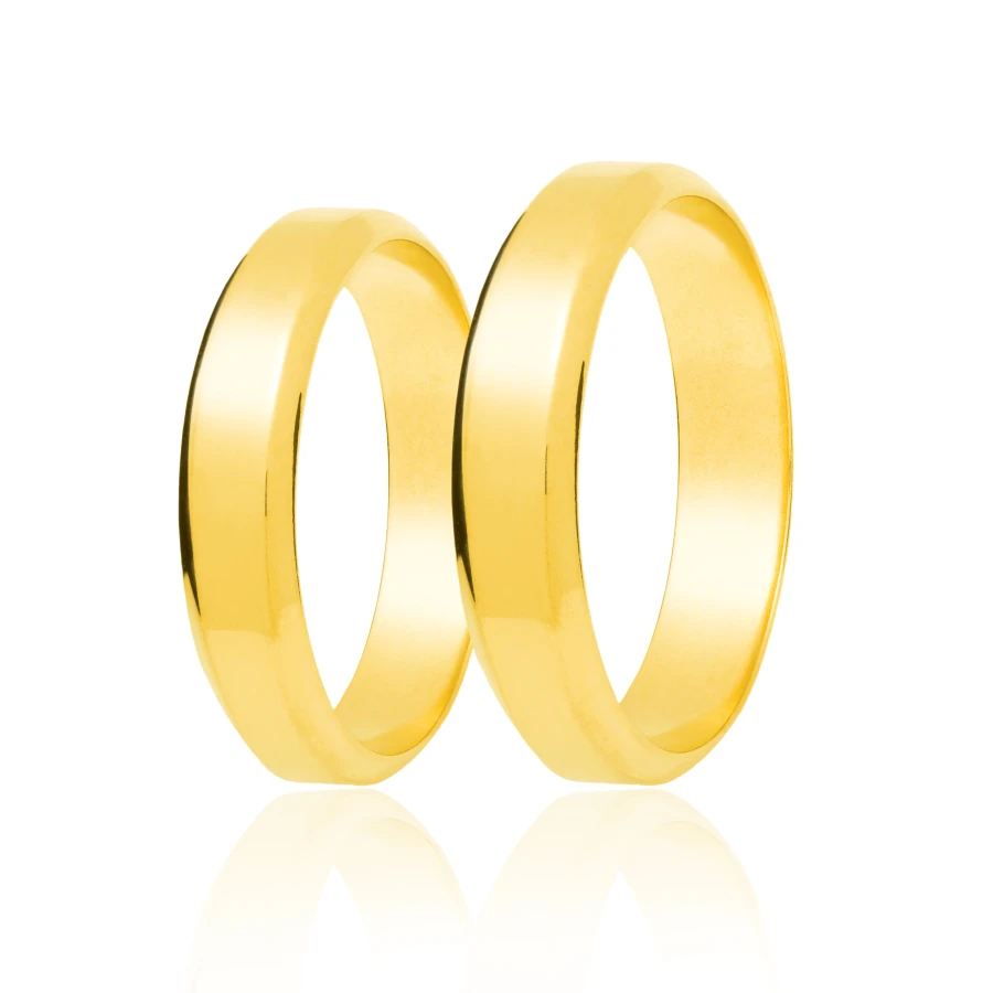Złota obrączka ślubna 4 mm próba 585 Rozm. 15 - 23