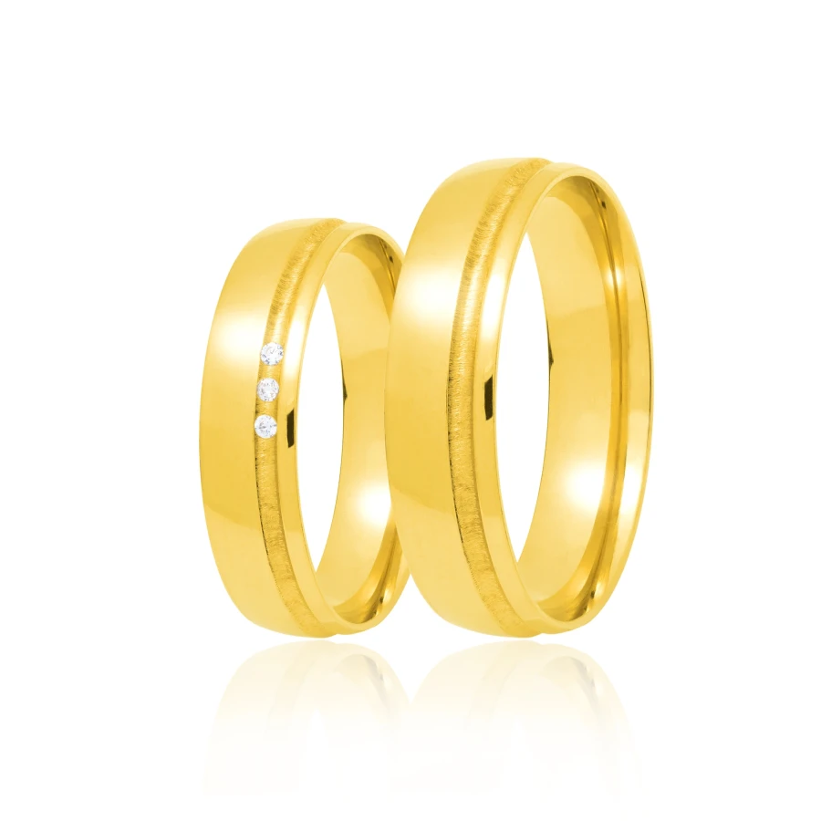 Złota obrączka ślubna 4 mm próba 585 Rozm. 15 - 23
