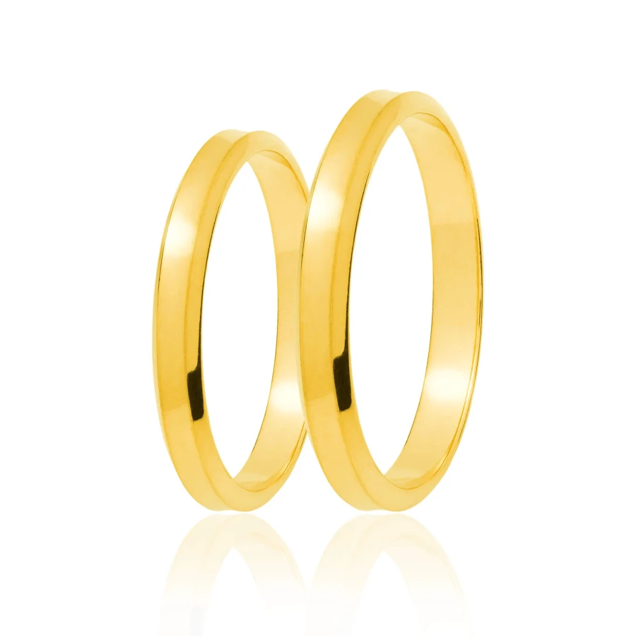 Złota obrączka ślubna 4 mm próba 585 Rozm. 15 - 23