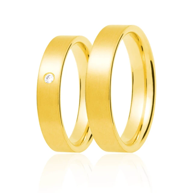 Złota obrączka ślubna 4 mm próba 585 Rozm. 6 - 14