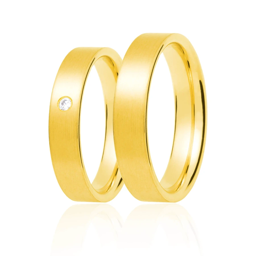 Złota obrączka ślubna 4 mm próba 585 Rozm. 6 - 14