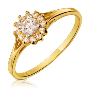 Elegant Gold Ring Flower Muster 585 P2.1455P | ergold