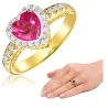 Gold Verlobungsring Ruby Heart P1.773Pcz | ergold