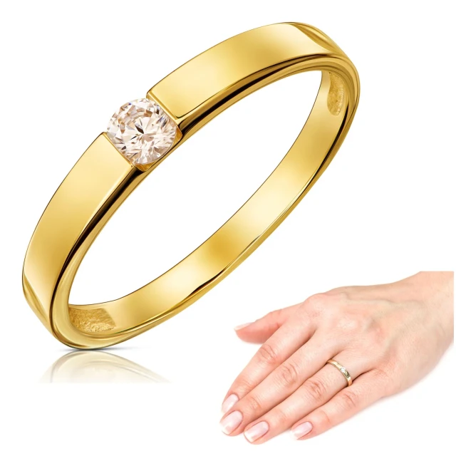 Gold Ring Stein Ehering