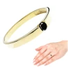 Goldener Ring schwarzer Stein Versuch 585 P1.114cP | ergold