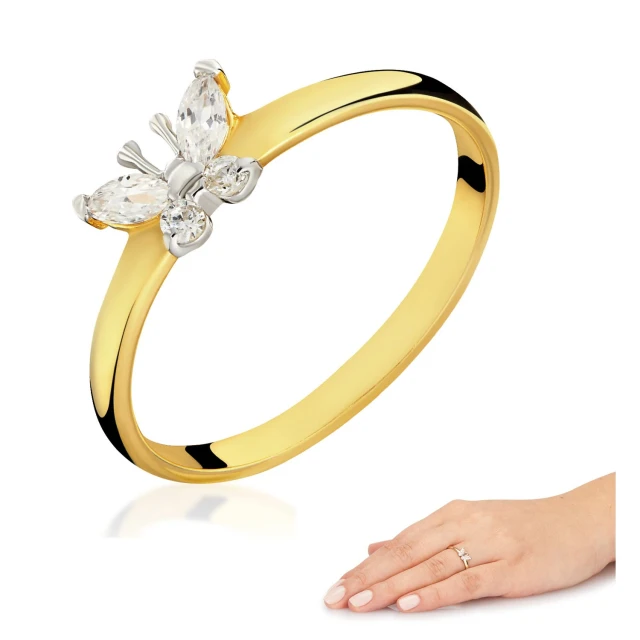 Goldener BUTTERFLY Ring