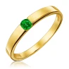 Złoty pierścionek szmaragdowy kamień próba 585 P1.114Pz| ERgold