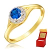 Złoty pierścionek Lady Glamour szafir