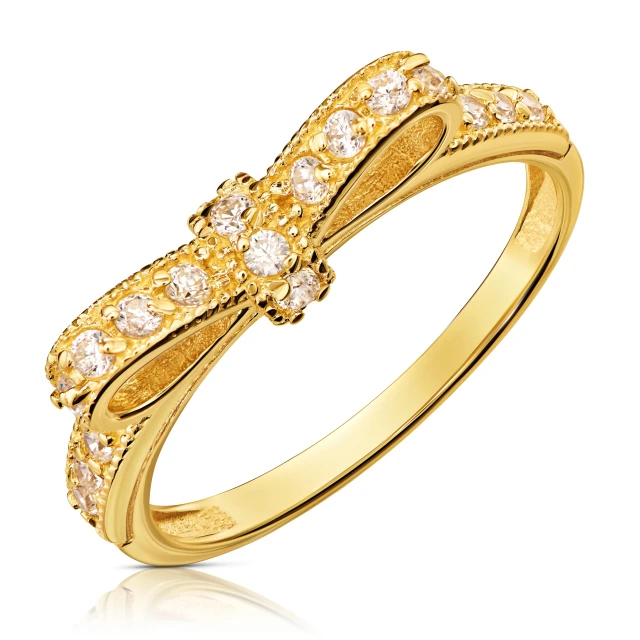 Gold Coquette Ring mit Schleife