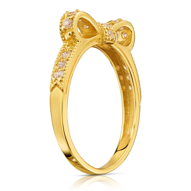 Gold Coquette Ring mit Schleife